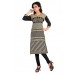 Triveni Beautiful Beige Colored Printed Blended Cotton Kurti Triveni Beautiful Beige Colored Printed Blended Cotton Kurti